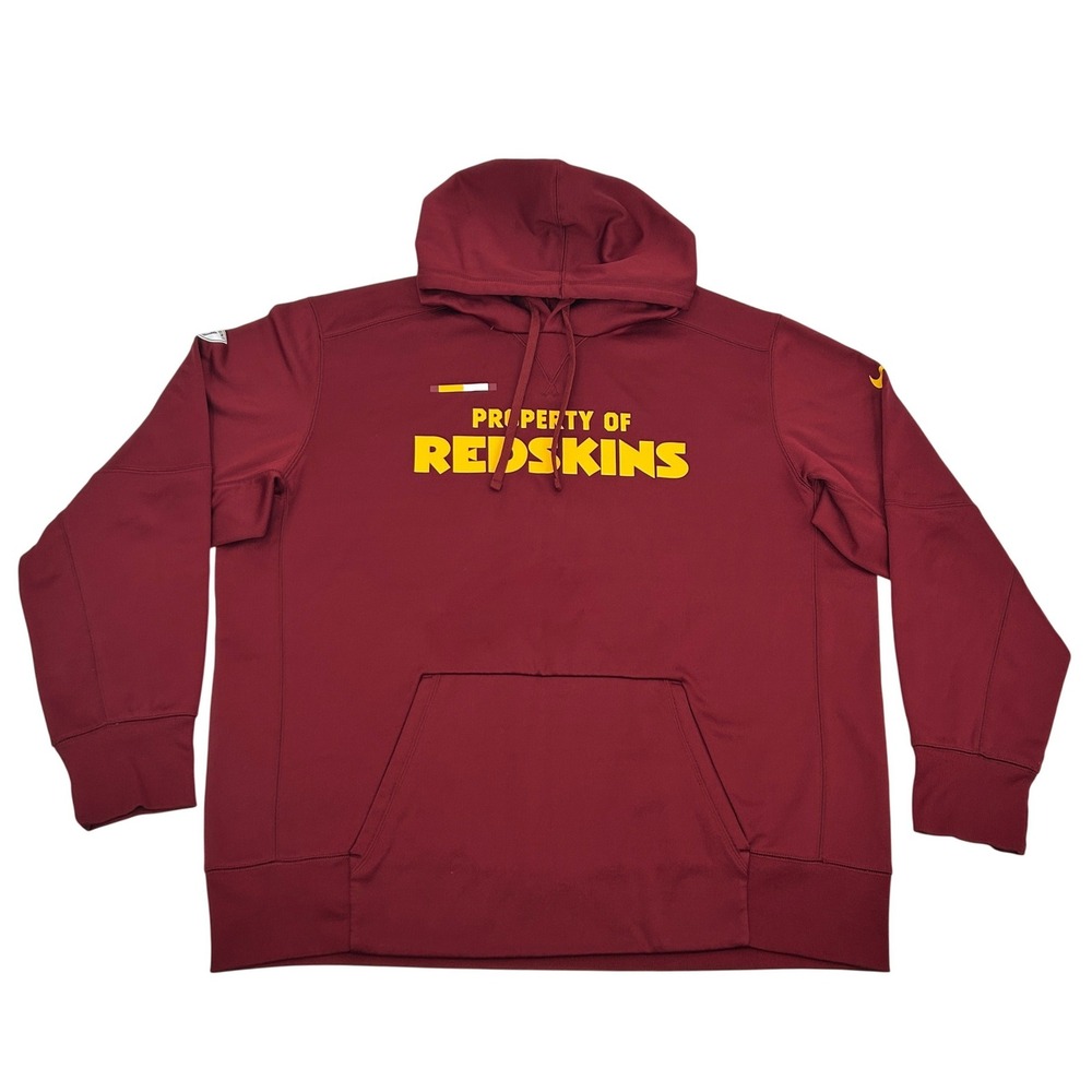 Washington Redskins NFL Training Hoodie Men XXL Burgundy Nike Dri-FIT Pullover